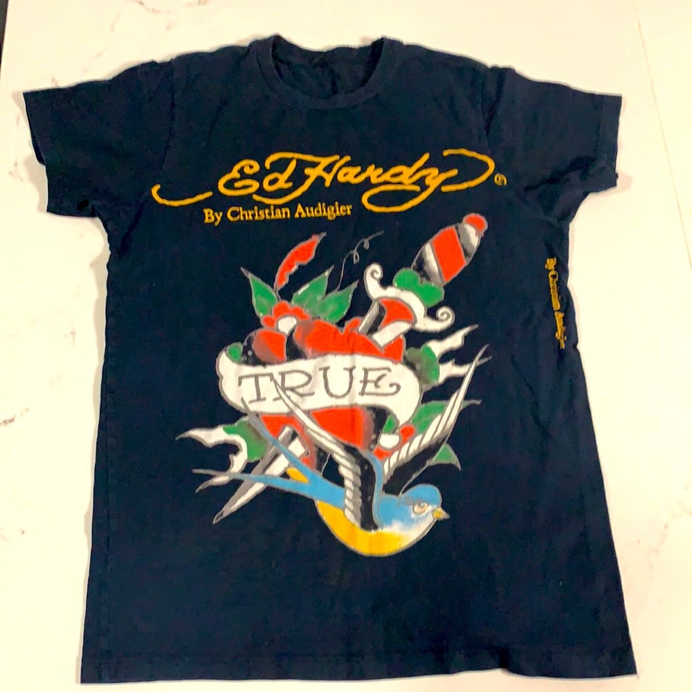 Ed Hardy Navy Blue T-Shirt